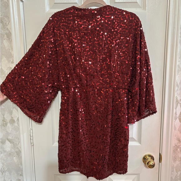 VICI Sparks Fly Sequin Kimono Dress Sz L - Picture 2 of 2